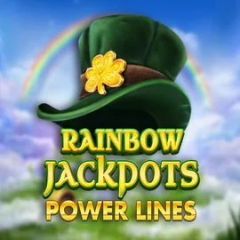 Rainbow Jackpots Power Lines slot logo by Red Tiger Gaming at SpinSahara Casino